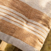 Terracotta Multi-Stripe Square Seatpad