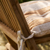 Terracotta Multi-Stripe Square Seatpad