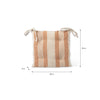 Terracotta Multi-Stripe Square Seatpad