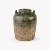 Large Reactive Glaze Terracotta Vase - Fern Green