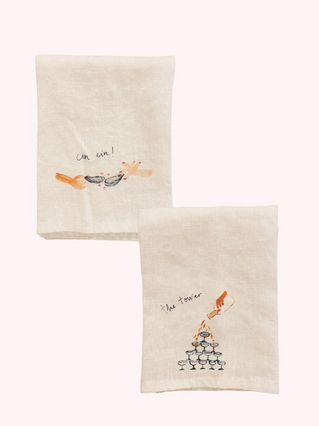The Tower/Oyster Cheers - Linen Napkin Set