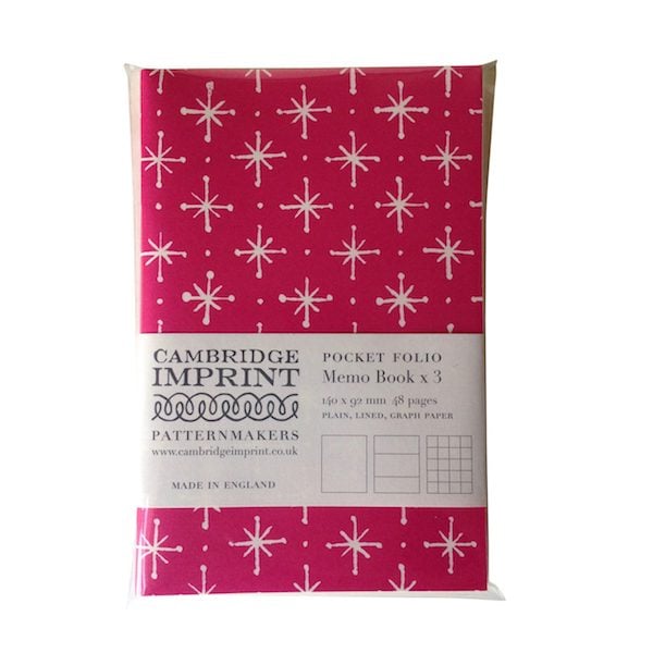 Three Assorted Memo Books for Pocket Folio Red - Cambridge Imprint