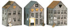 Antique Zinc and Brass Tealight Houses - Small
