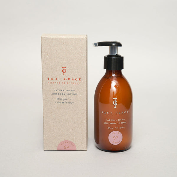 True Grace Hand & Body Lotion - Cedar and Rose - 240ml