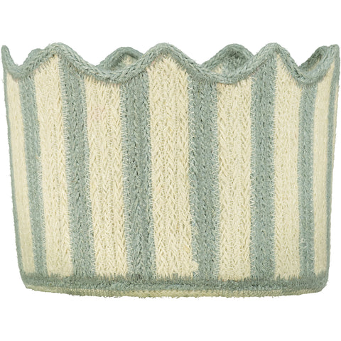 Tulip Basket - Braided Rug Company - Light Blue