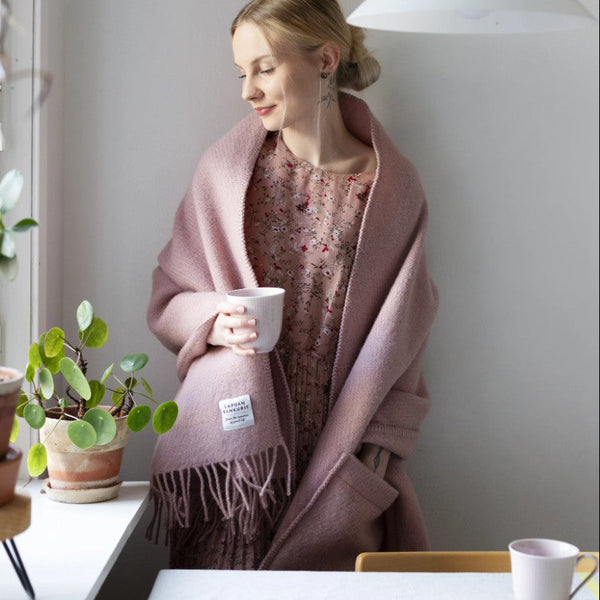 Uni Pure New Wool Pocket Shawl - Dusty Rose - Lapuan Kankurit, Finland