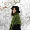 Uni Pure New Wool Pocket Shawl - Olive Green - Lapuan Kankurit, Finland