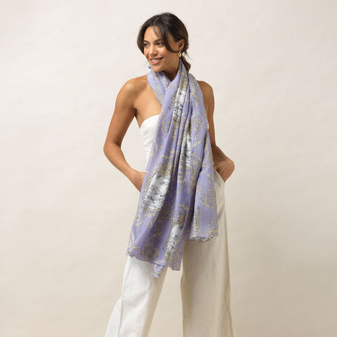 Valentine Lilac Scarf - One Hundred Stars