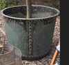 Rustic Verdigris Studded Iron Planter - Large