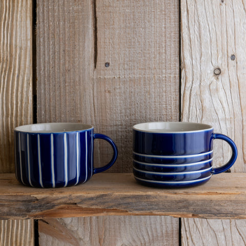 Vervain Mug - Large - Indigo Blue - Set of Two - Kindred Mugs