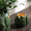 Green Leaf Tealight Holder