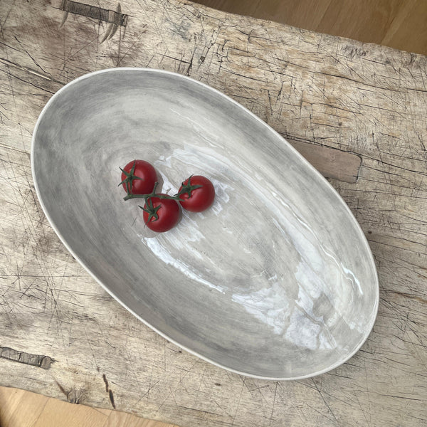 Wonki Ware Oval Bowl - Extra Large - Warm Grey Wash