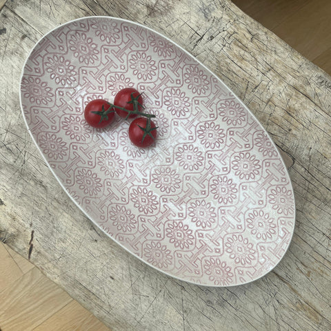 Wonki Ware Oval Bowl - Extra Large - Pink Lace