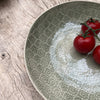 Wonki Ware Medium Spaghetti Bowl - Dark Green Lace