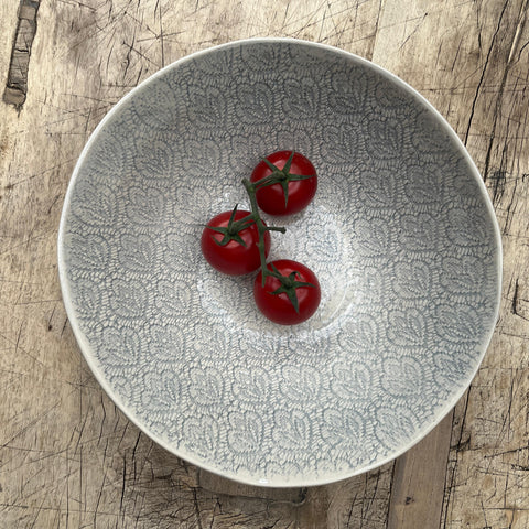 Wonki Ware Salad Bowl - Small - Duck Egg Lace
