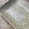 Wonki Ware Rectangular Utensil Dish - Spearmint Lace
