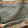 Linen and Cotton Tote Bag - Floral - Scorched Earth or Khaki