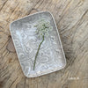 Wonki Ware Rectangular Utensil Dish - Warm Grey Lace