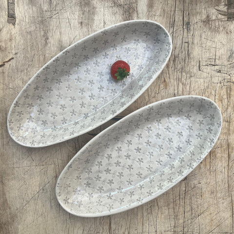 Wonki Ware Bamboo Platter - Small - Warm Grey Lace