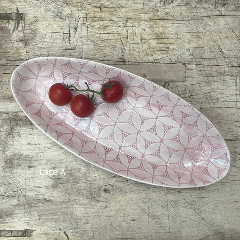 Wonki Ware Bamboo Platter - Medium - Pink Lace