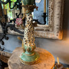 Antiqued Ornate Leopard Candle Holder