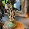Antiqued Ornate Leopard Candle Holder