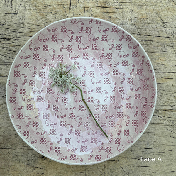 Wonki Ware Medium Spaghetti Bowl - Pink Lace