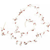 White Leaves Garland with Red Wooden Berries