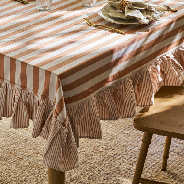 Wide Stripe Tablecloth - Rectangular - Two Size Options