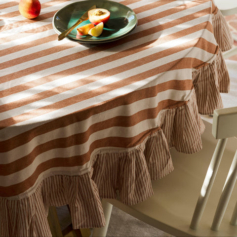 Wide Stripe Tablecloth - Round - 190cm Diameter
