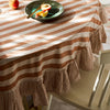 Wide Stripe Tablecloth - Round - 190cm Diameter