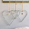 Wire Heart with Pearls Three Sizes