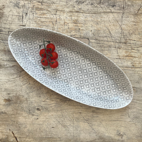 Wonki Ware Bamboo Platter - Medium - Warm Grey Lace B