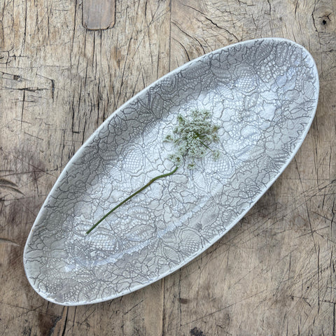 Wonki Ware Bamboo Platter - Small - Warm Grey Lace
