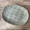 Wonki Ware Large Meat Platter - Dark Green Lace