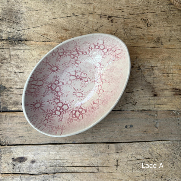 Wonki Ware Oval Bowl - Extra Small - Pink Lace