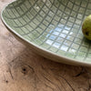 Wonki Ware Oval Bowl - Large - Dark Green Lace