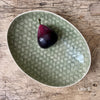 Wonki Ware Oval Bowl - Medium - Dark Green Lace