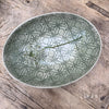 Wonki Ware Oval Bowl - Medium - Dark Green Lace