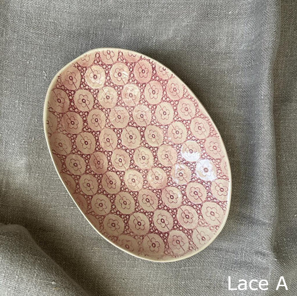 Wonki Ware Oval Etosha Bowl Pink Lace
