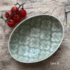 Wonki Ware Oval Bowl - Small - Dark Green Lace