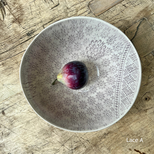 Wonki Ware Pasta Bowl - Aubergine Lace