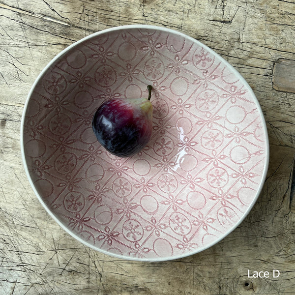 Wonki Ware Pasta Bowl - Pink Lace 
