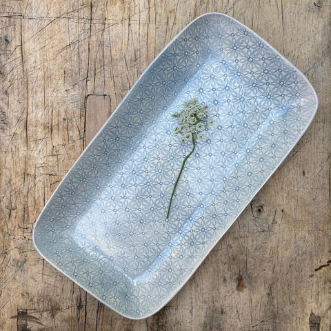 Wonki Ware Prawn Serving Dish - Large - Duck Egg Lace