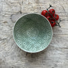Wonki Ware Pudding Bowl - Dark Green Lace