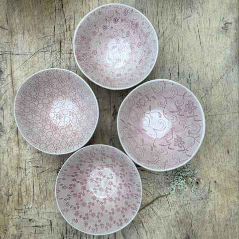 Wonki Ware Pudding Bowl - Pink Lace
