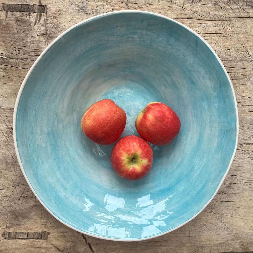 Wonki Ware Salad Bowl - Large - Turquoise Wash – Greige Lifestyle