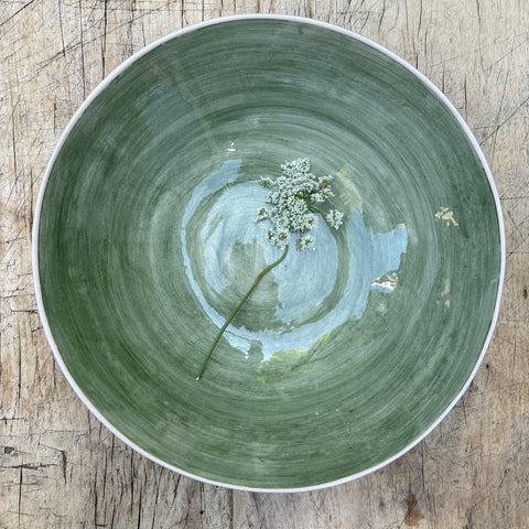 Wonki Ware Salad Bowl - Medium - Dark Green Wash
