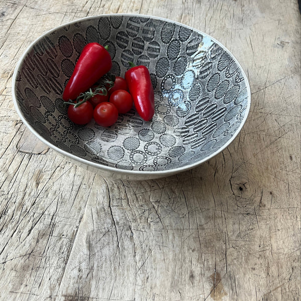 Wonki Ware Salad Bowl - Small - Charcoal Lace