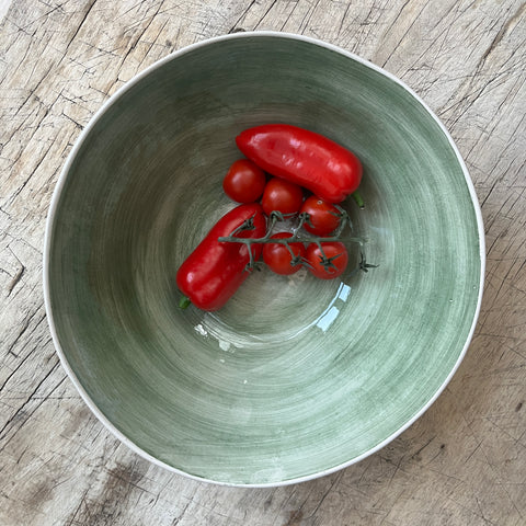 Wonki Ware Salad Bowl - Small - Dark Green Wash